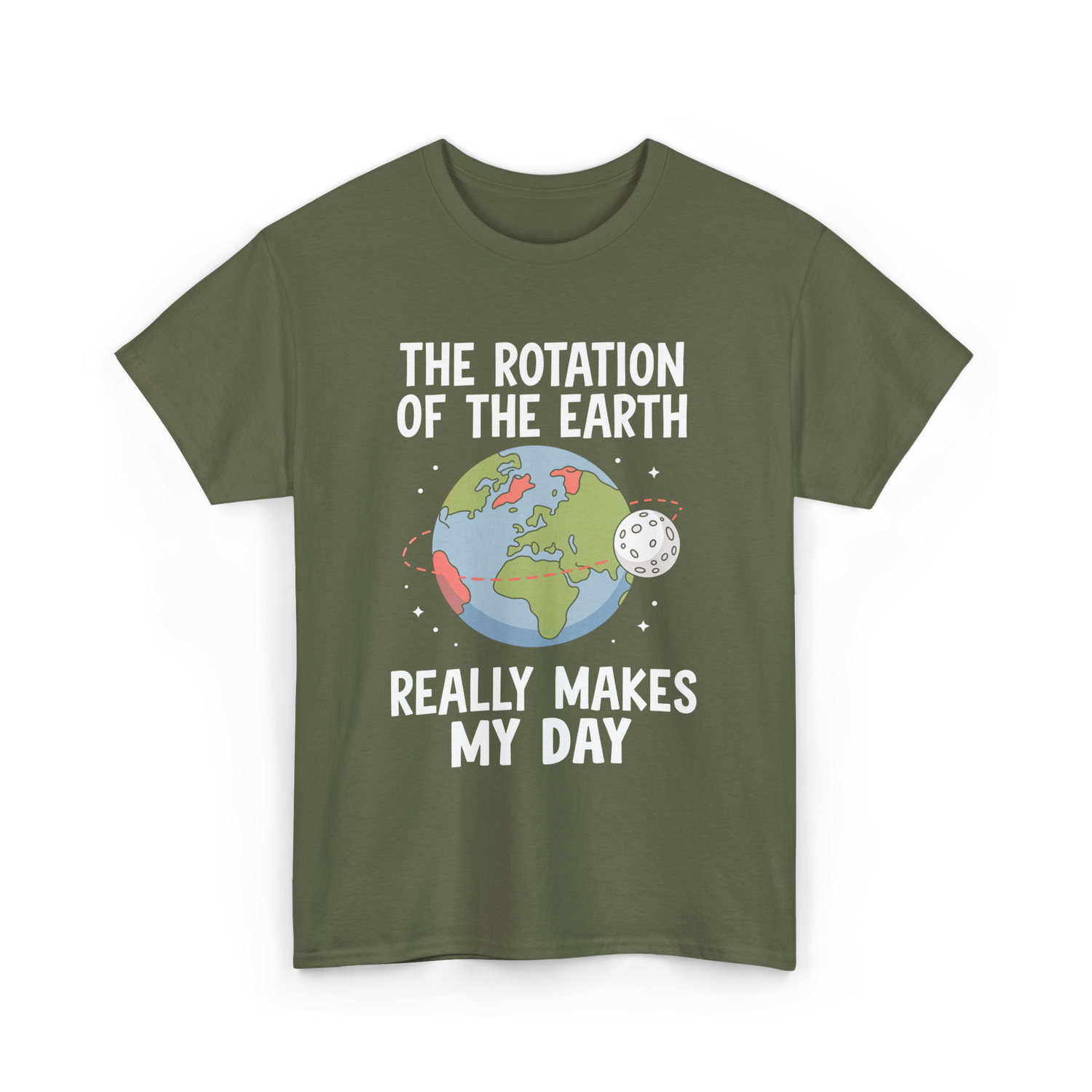The Rotation of the Science T-Shirt - Military Green
