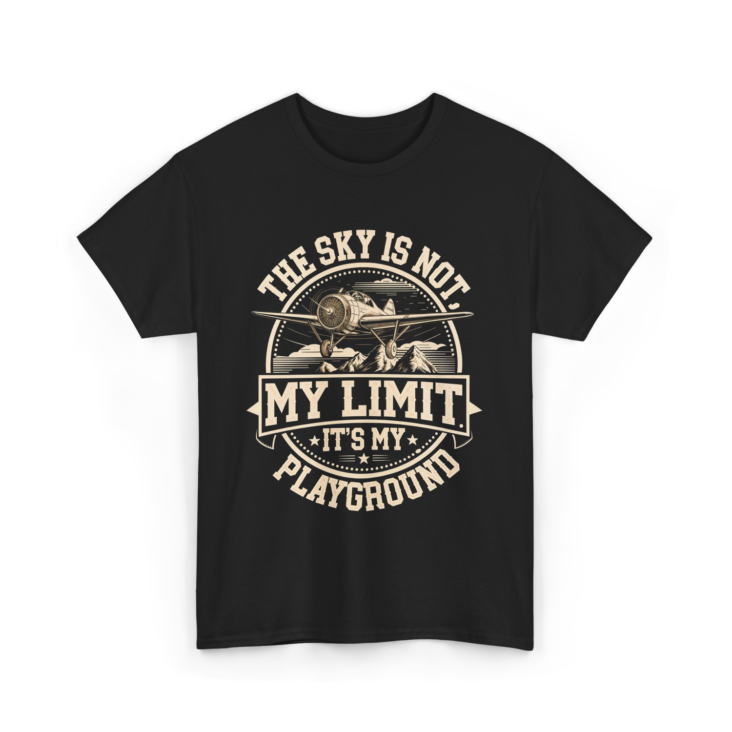 The Sky Is Not Limit Playground Pilot T-Shirt - Black