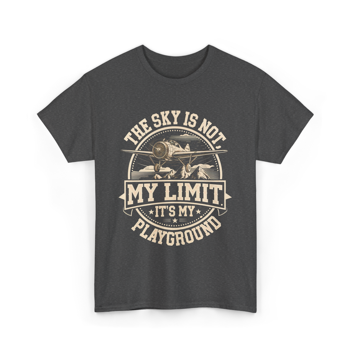 The Sky Is Not Limit Playground Pilot T-Shirt - Dark Heather