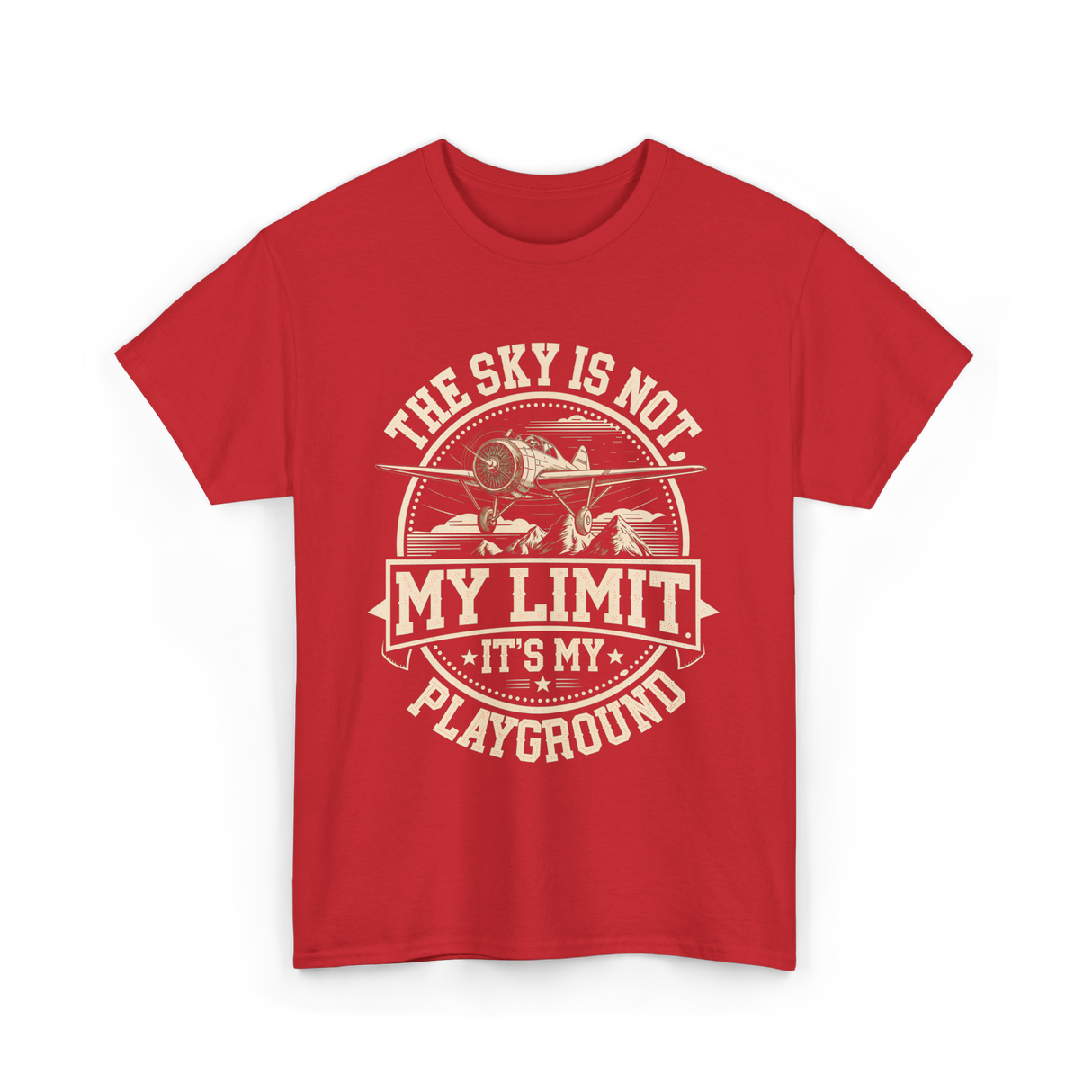 The Sky Is Not Limit Playground Pilot T-Shirt - Red