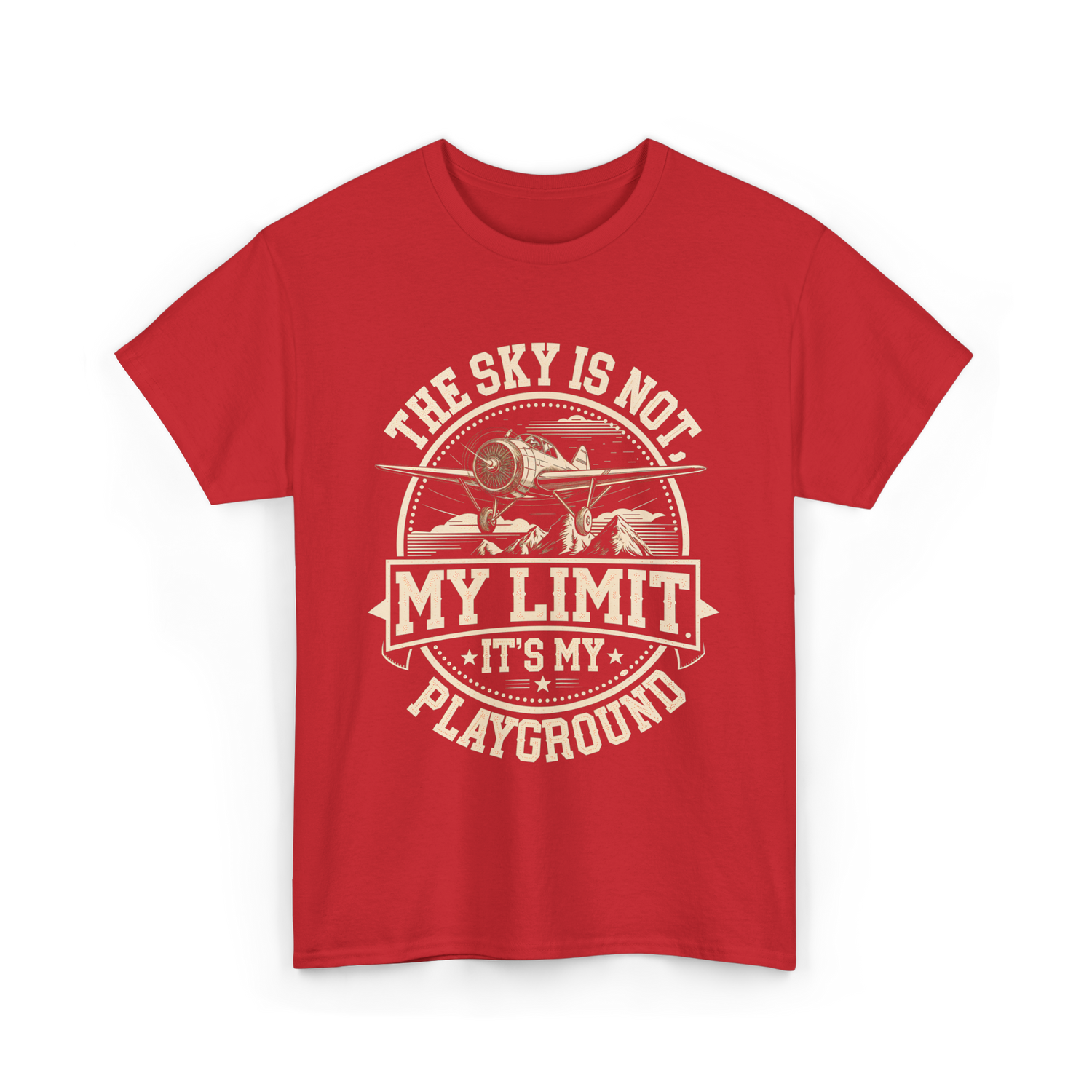 The Sky Is Not Limit Playground Pilot T-Shirt - Red