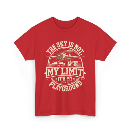 The Sky Is Not Limit Playground Pilot T-Shirt - Red