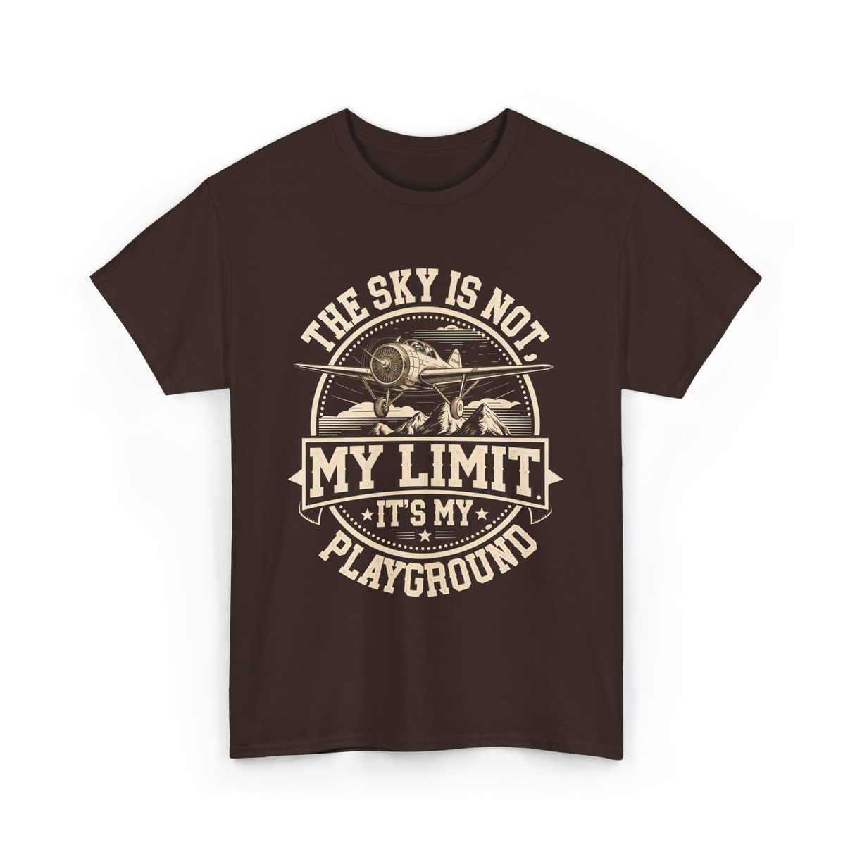 The Sky Is Not Limit Playground Pilot T-Shirt - Dark Chocolate