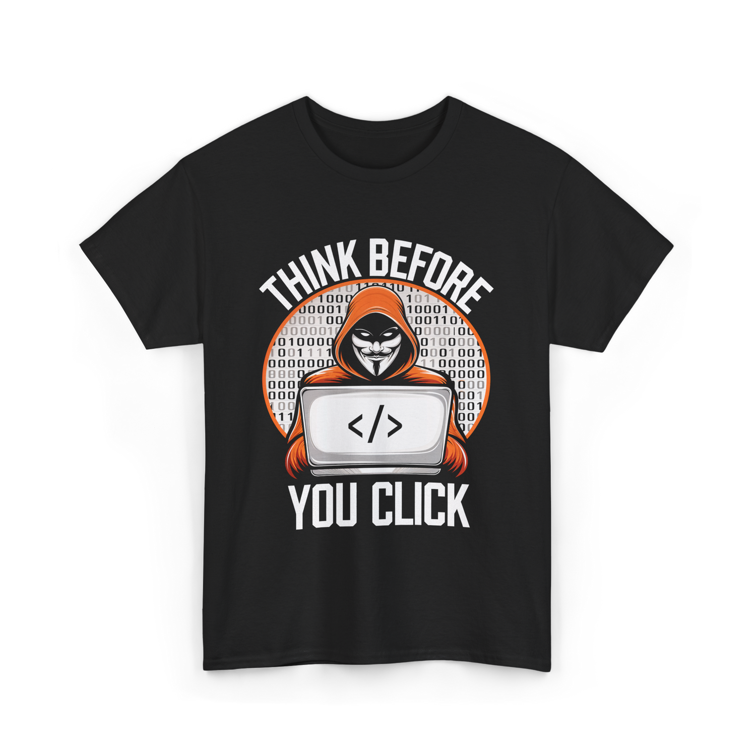 Think Before You Click Cybersecurity T-Shirt - Black