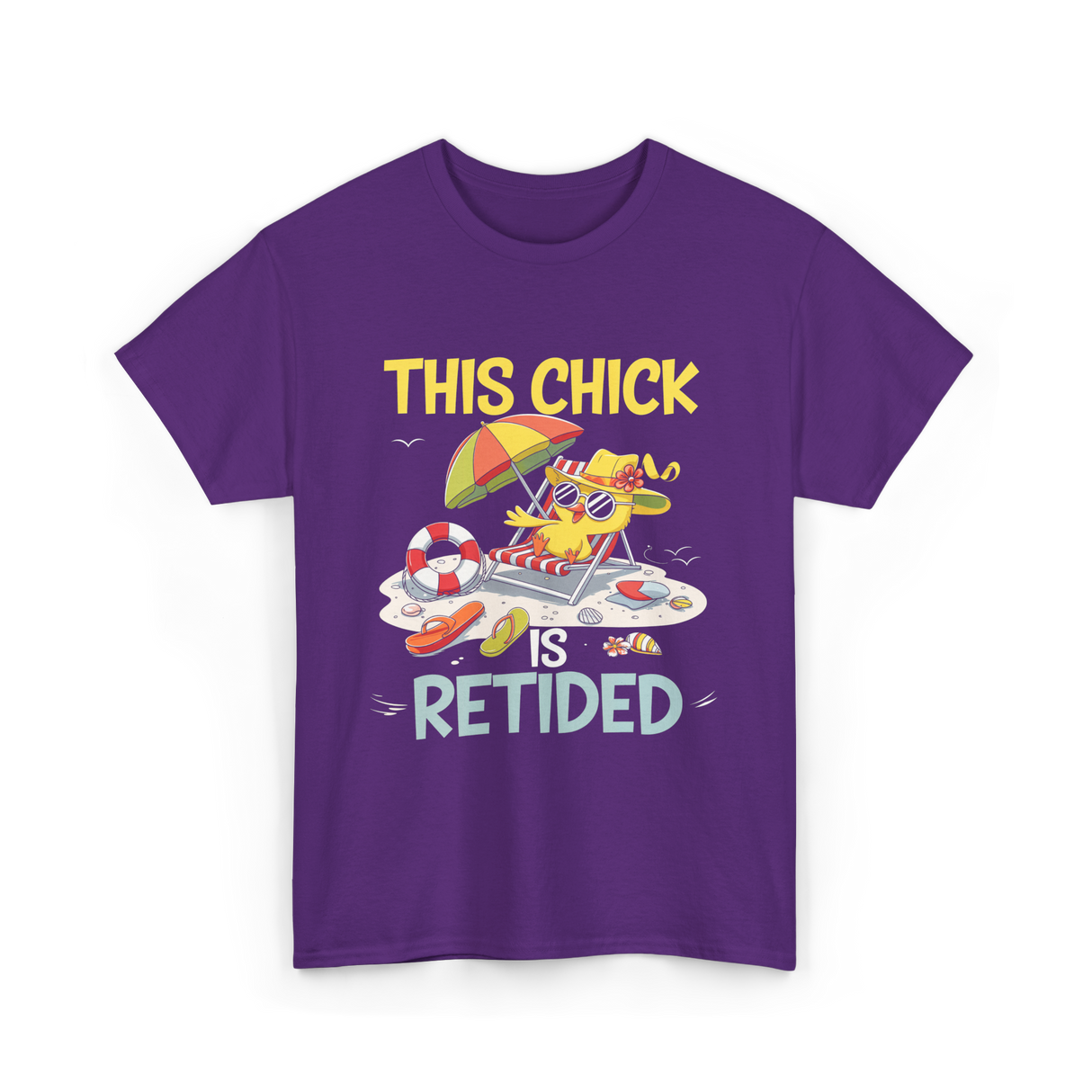 This Chick is Retired Retirement T-Shirt - Purple
