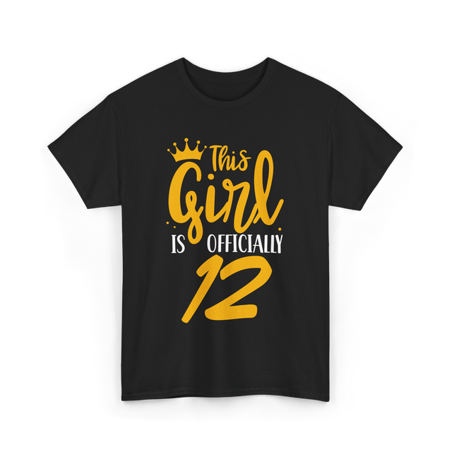 This Girl Is 12 Birthday Girl T-Shirt - Black