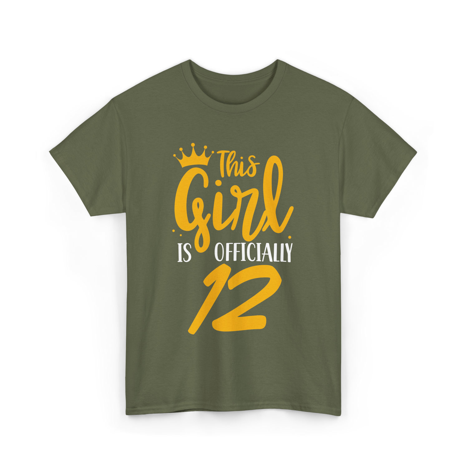 This Girl Is 12 Birthday Girl T-Shirt - Military Green