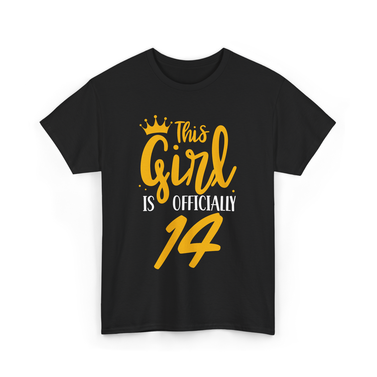This Girl Is Officially 14 Birthday T-Shirt - Black