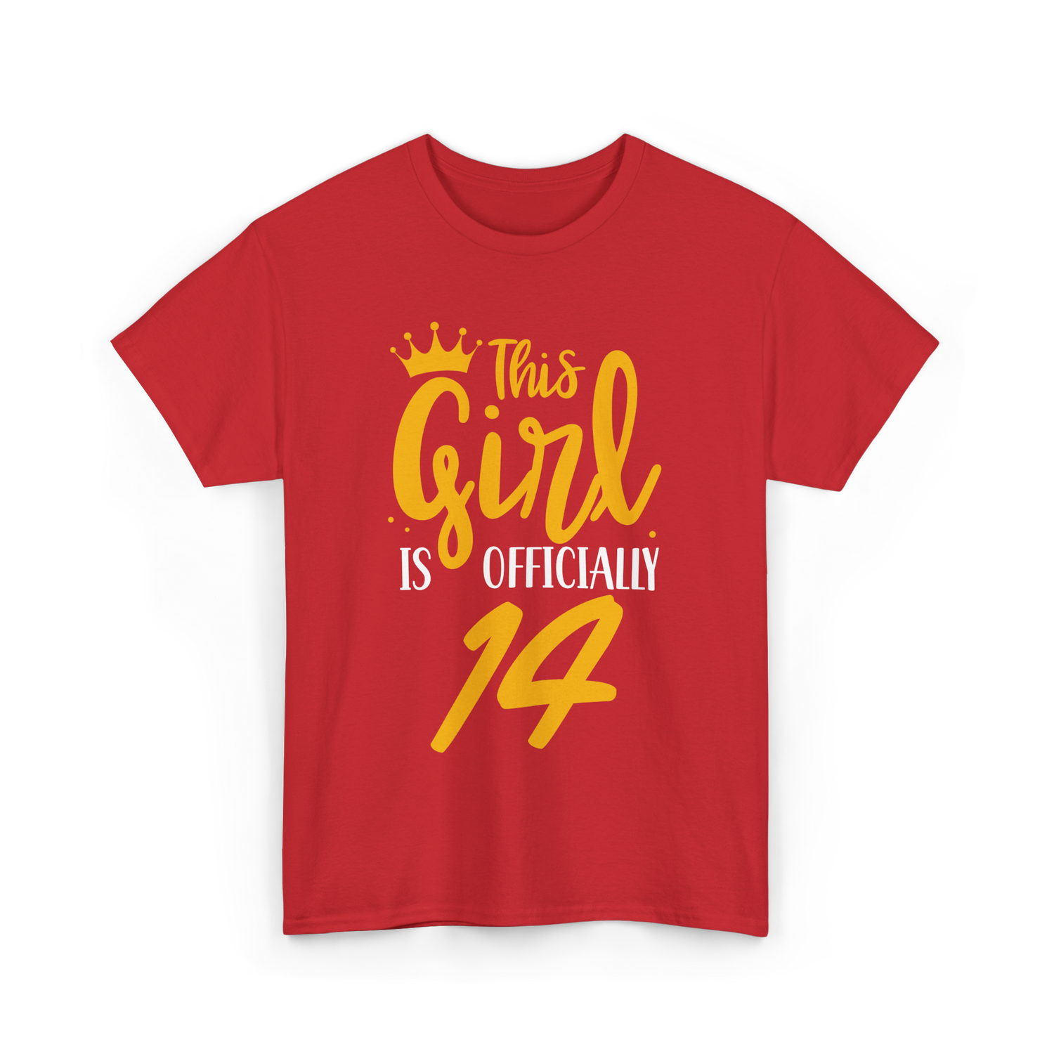 This Girl Is Officially 14 Birthday T-Shirt - Red