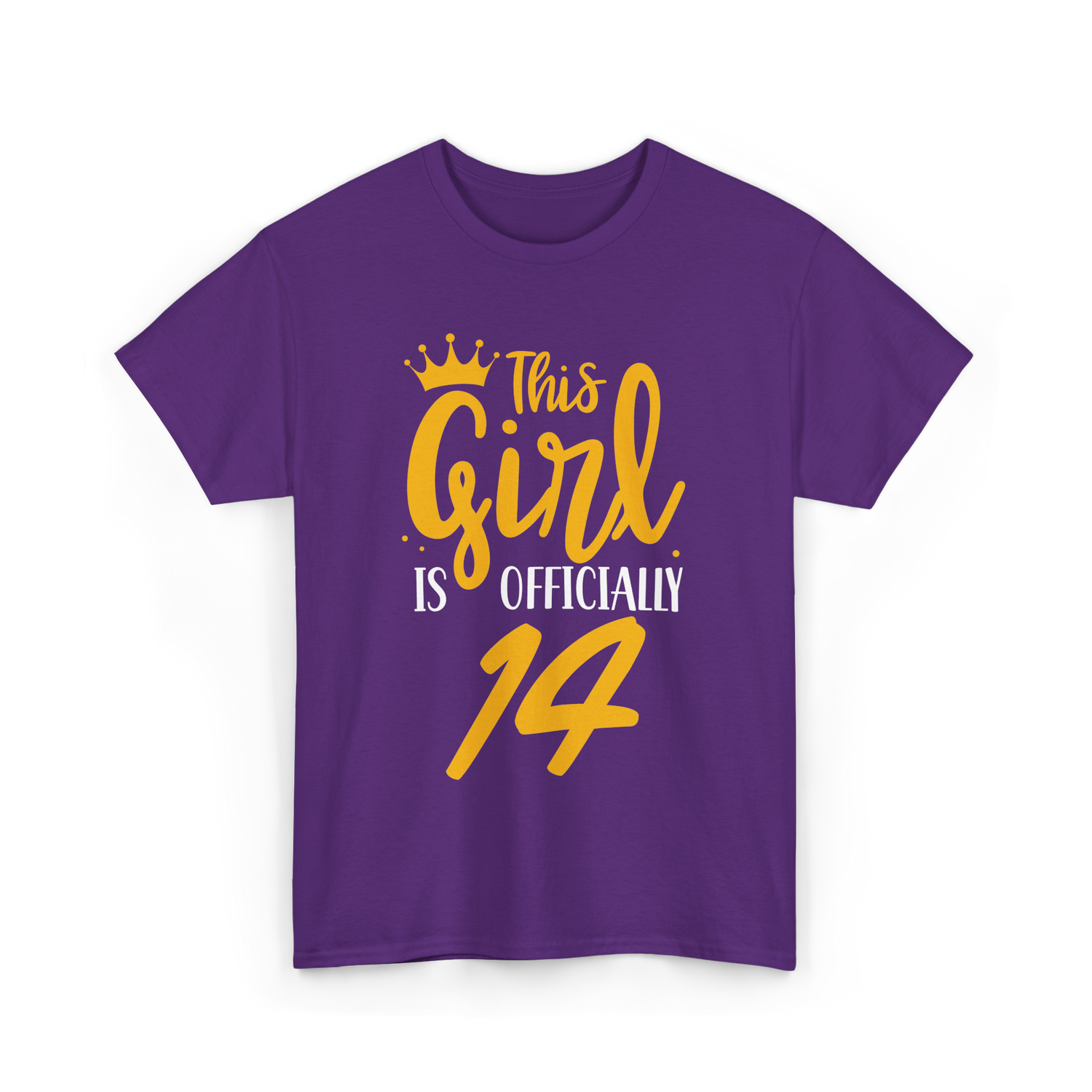 This Girl Is Officially 14 Birthday T-Shirt - Purple