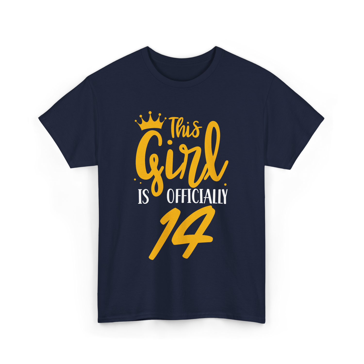 This Girl Is Officially 14 Birthday T-Shirt - Navy