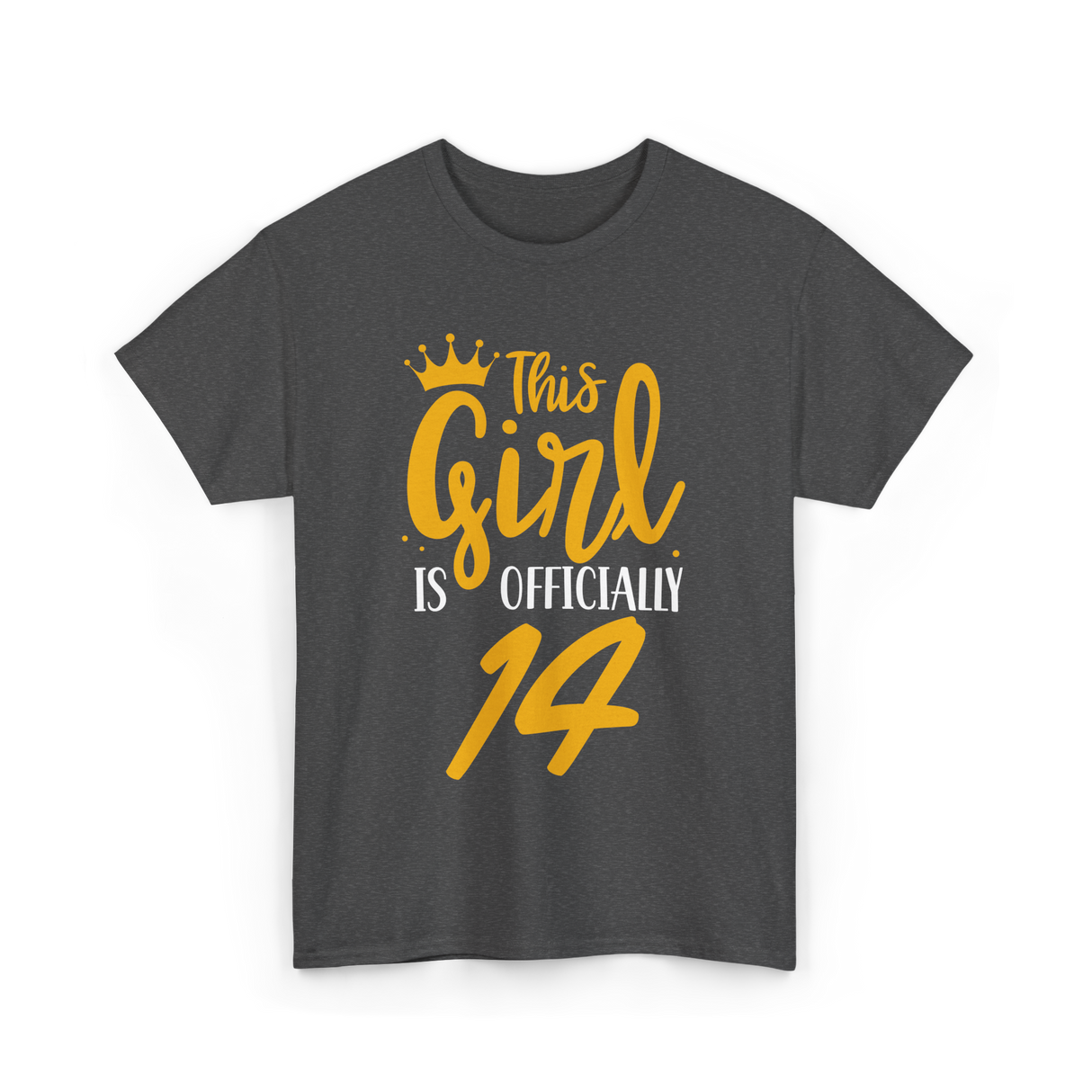 This Girl Is Officially 14 Birthday T-Shirt - Dark Heather