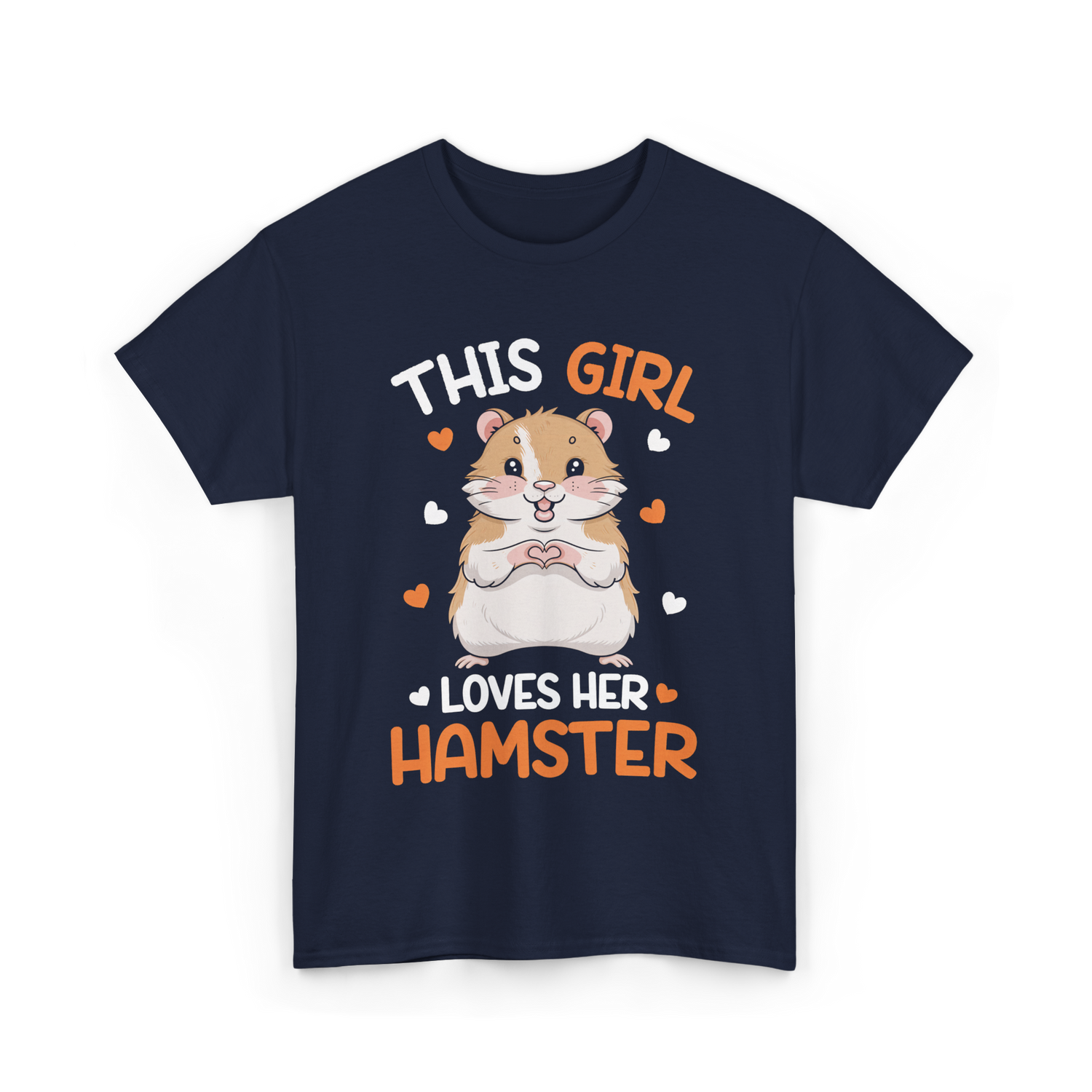 This Girl Loves Hamster Hamsters T-Shirt - Navy