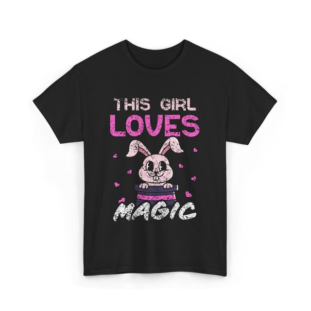 This Girl Loves Magic Bunny T-Shirt - Black