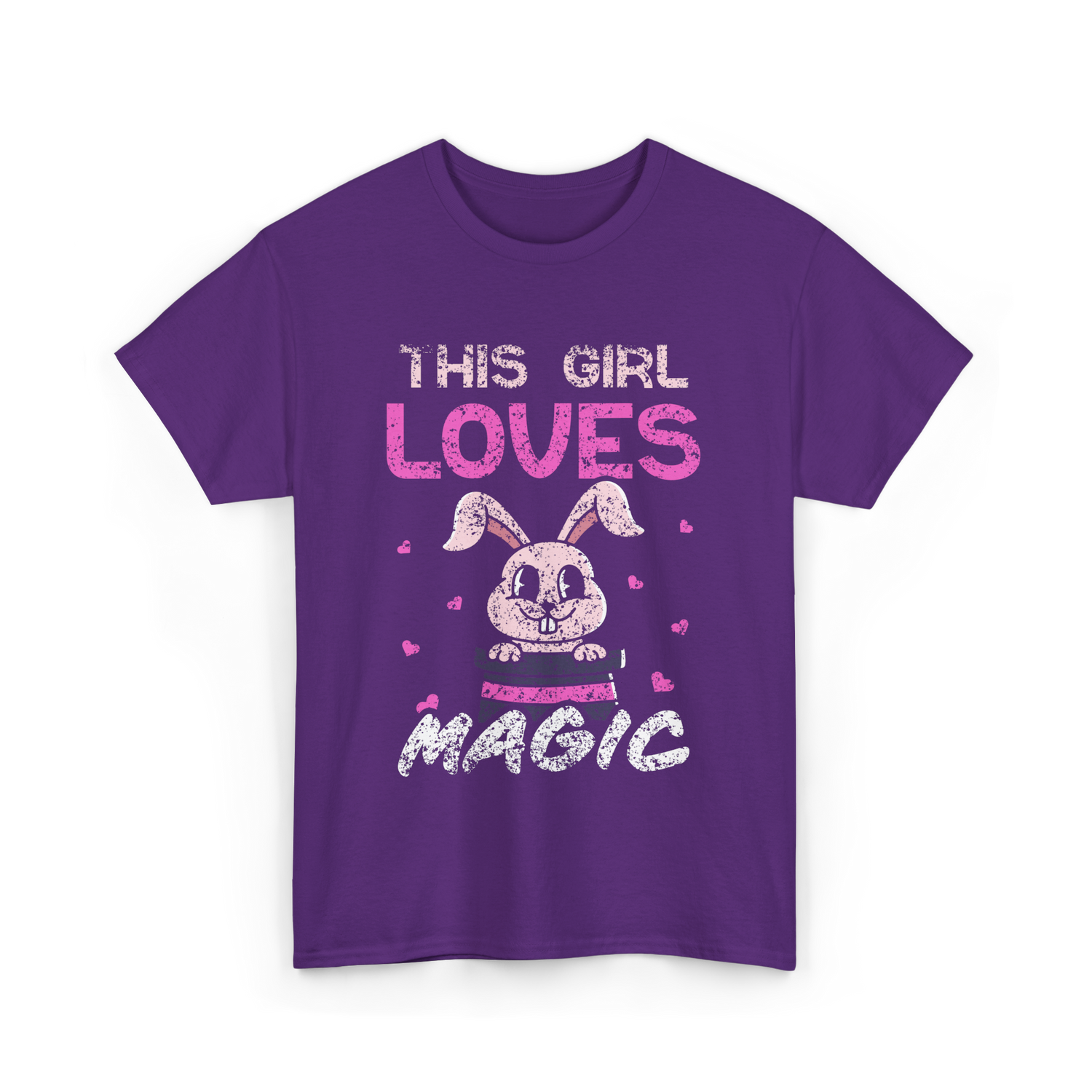 This Girl Loves Magic Bunny T-Shirt - Purple