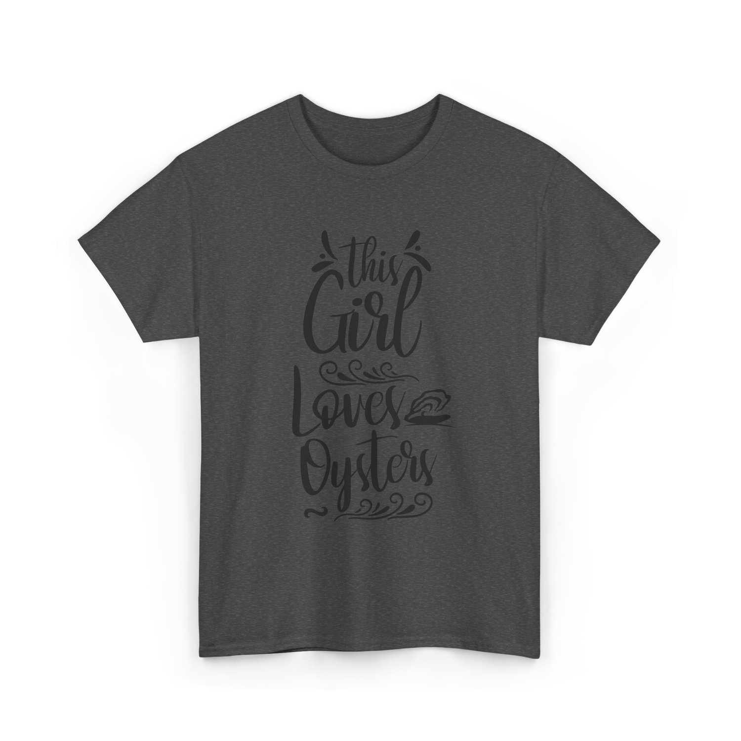 This Girl Loves Oysters Shucker T-Shirt - Dark Heather