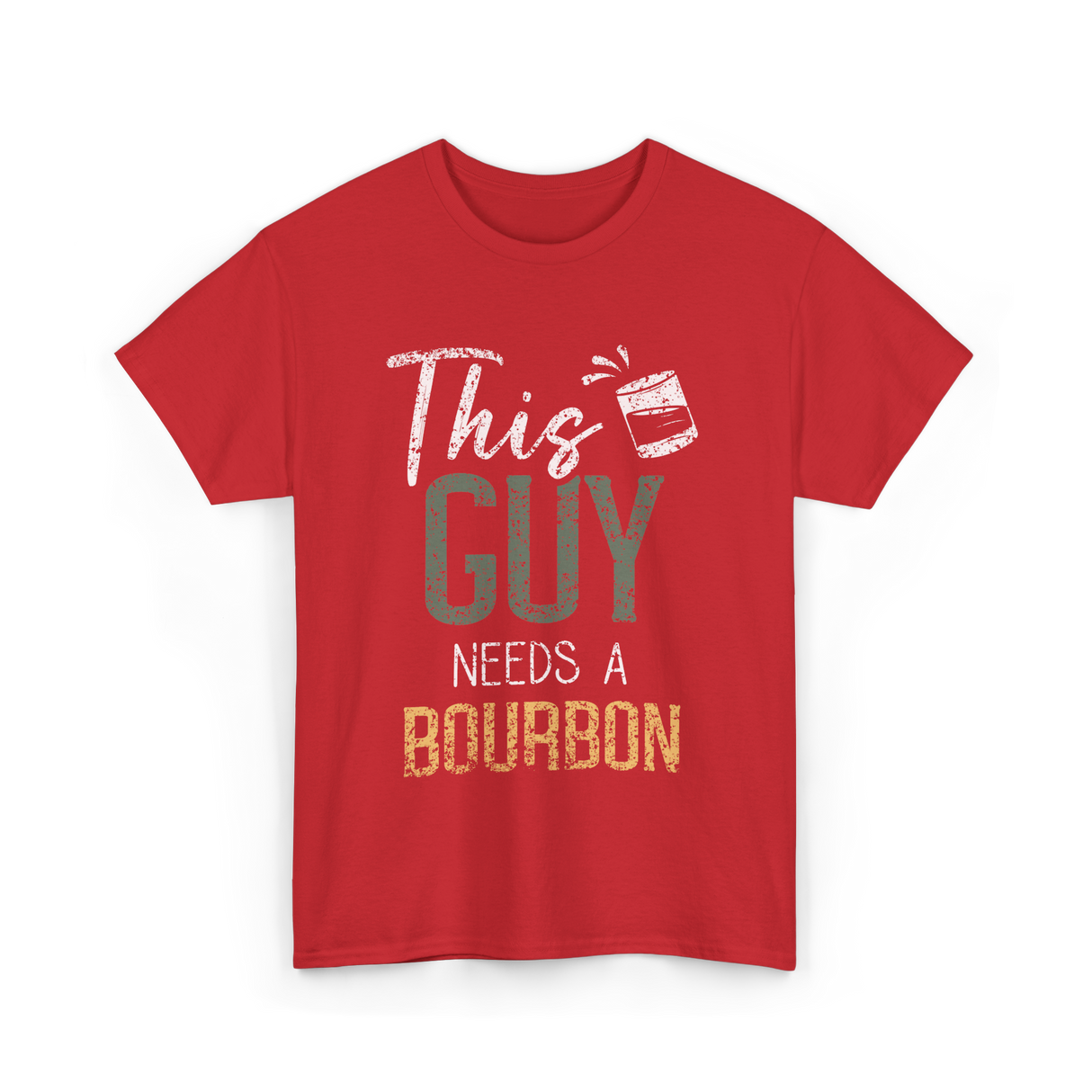 This Guy Needs Bourbon T-Shirt - Red