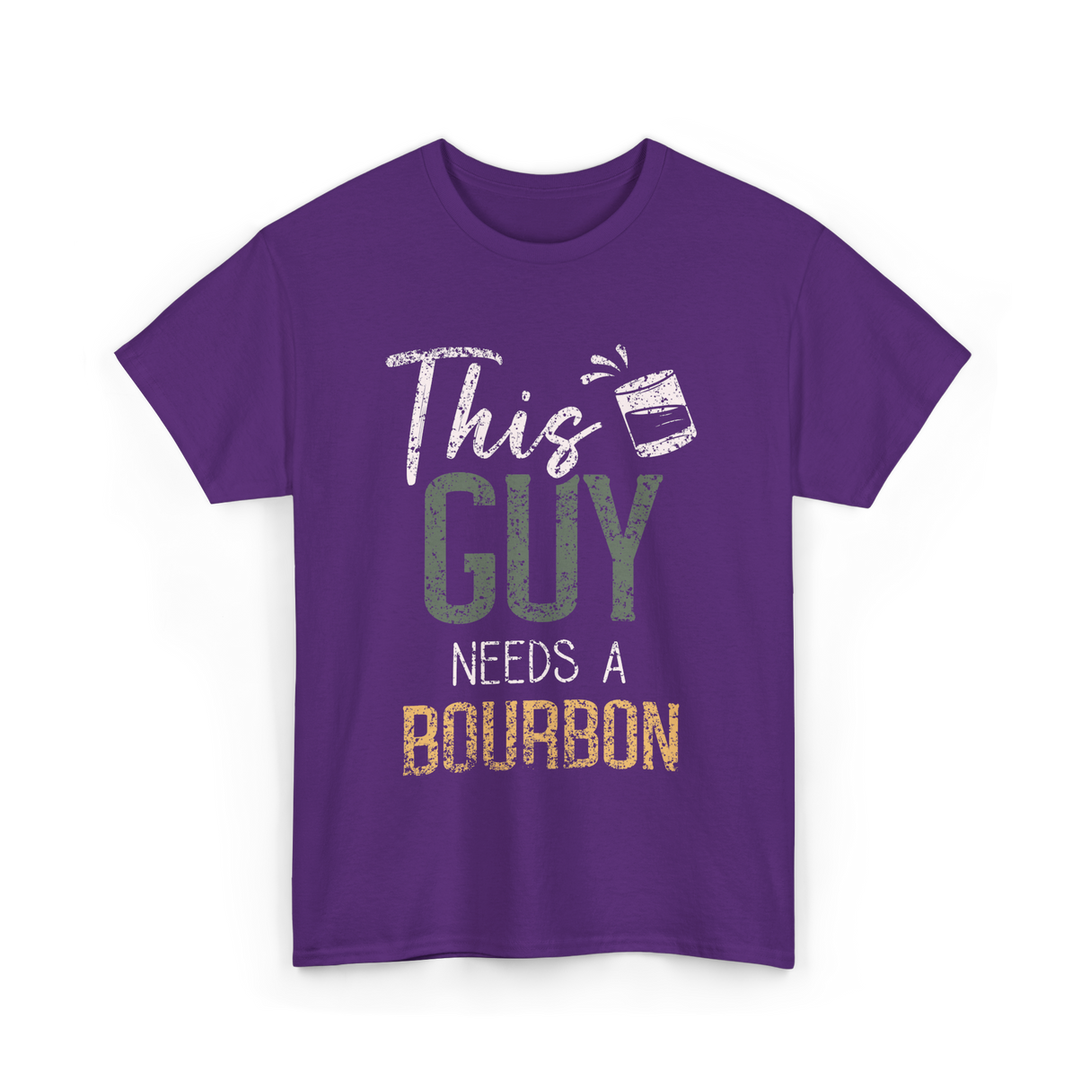 This Guy Needs Bourbon T-Shirt - Purple
