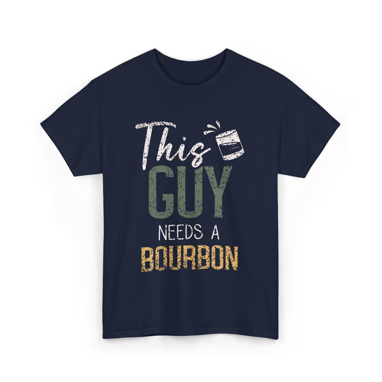 This Guy Needs Bourbon T-Shirt - Navy