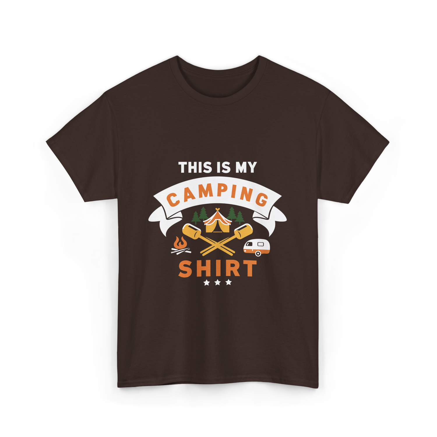 This Is My Camping Shirt Camping T-Shirt - Dark Chocolate