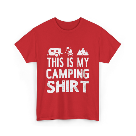 This Is My Camping Shirt Camping T-Shirt - Red