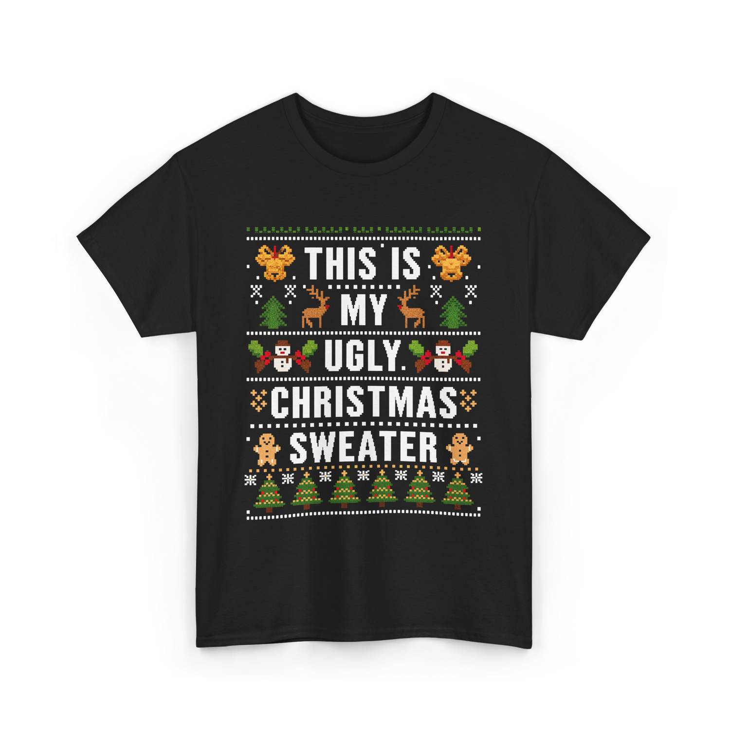 This Is My Christmas Sweater T-Shirt - Black