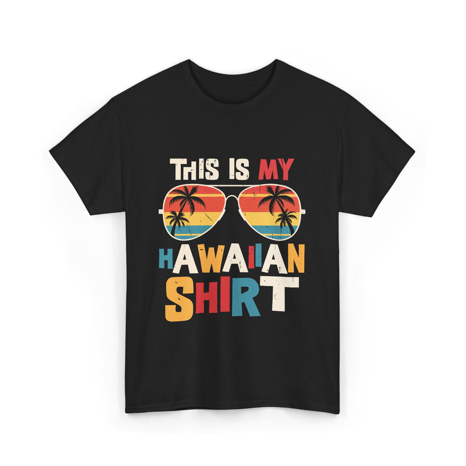This Is My Hawaiian Shirt Tropical T-Shirt - Black