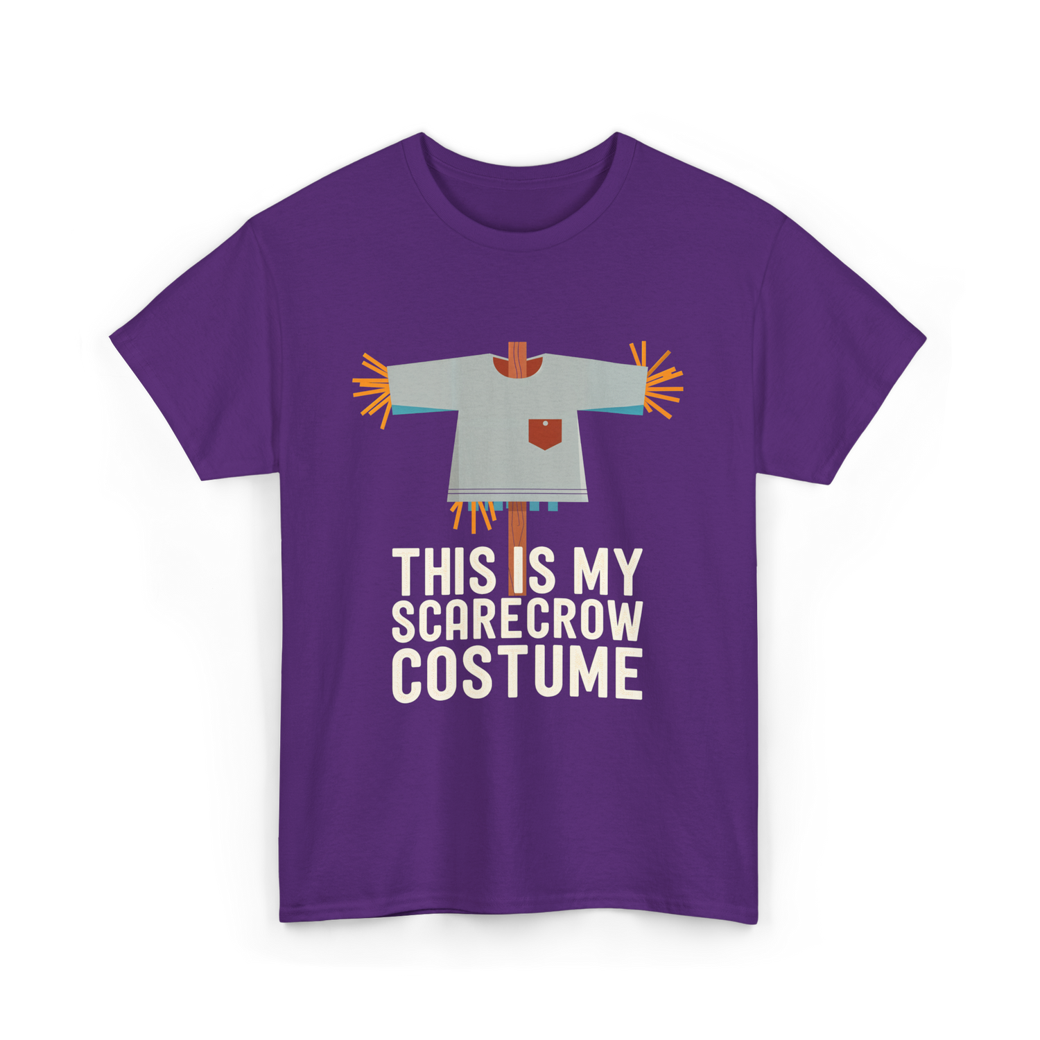 This Is My Scarecrow Costume T-Shirt - Purple