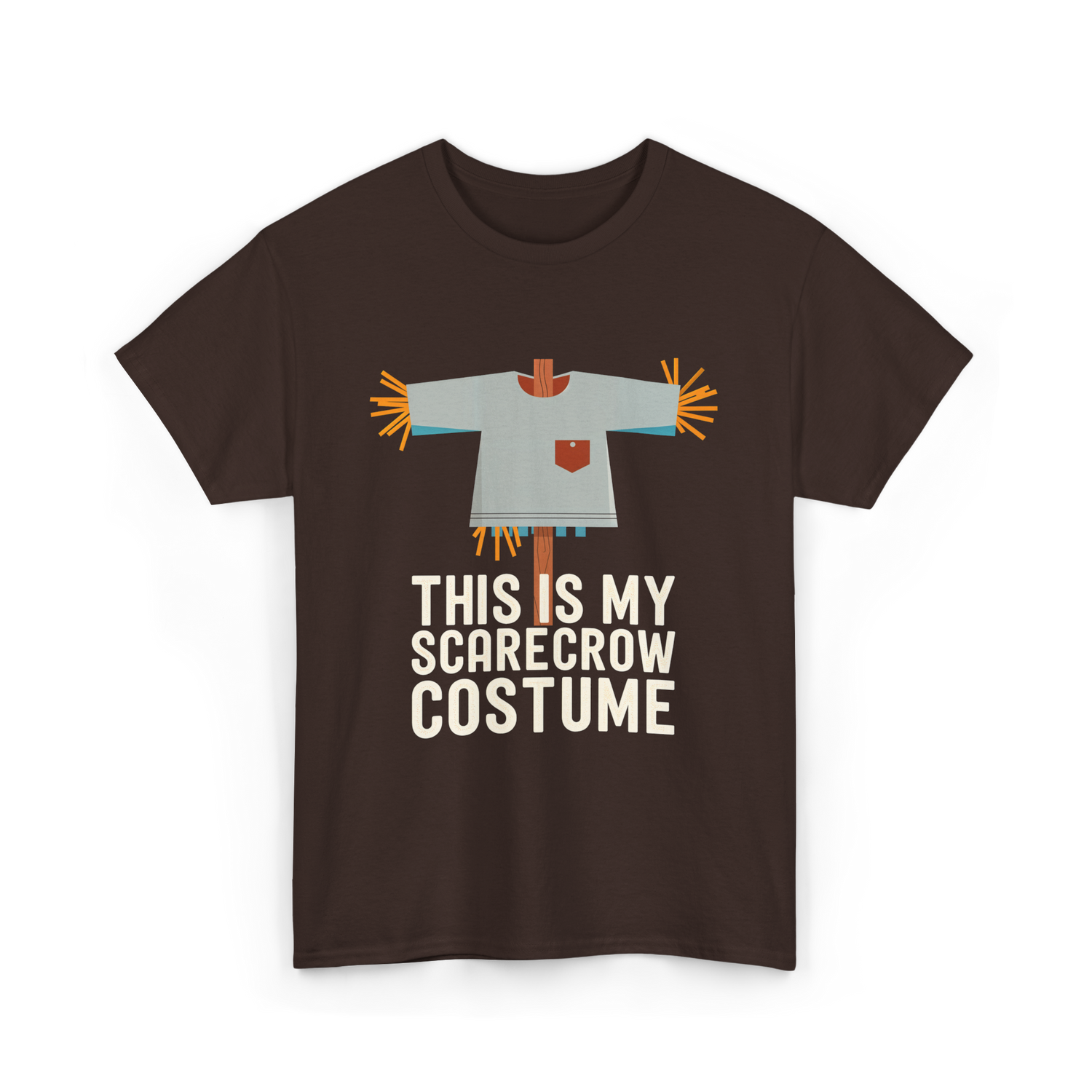 This Is My Scarecrow Costume T-Shirt - Dark Chocolate