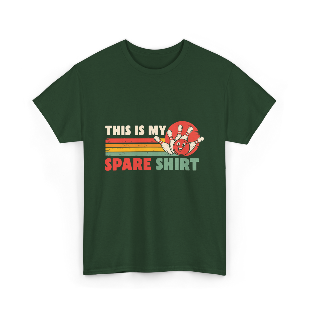 This Is My Spare Bowling Shirt T-Shirt - Forest Green
