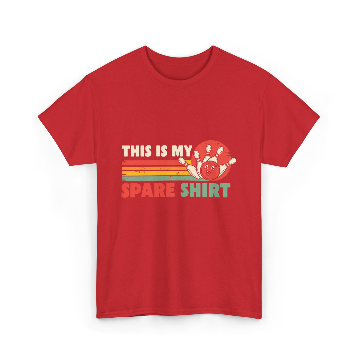 This Is My Spare Bowling Shirt T-Shirt - Red