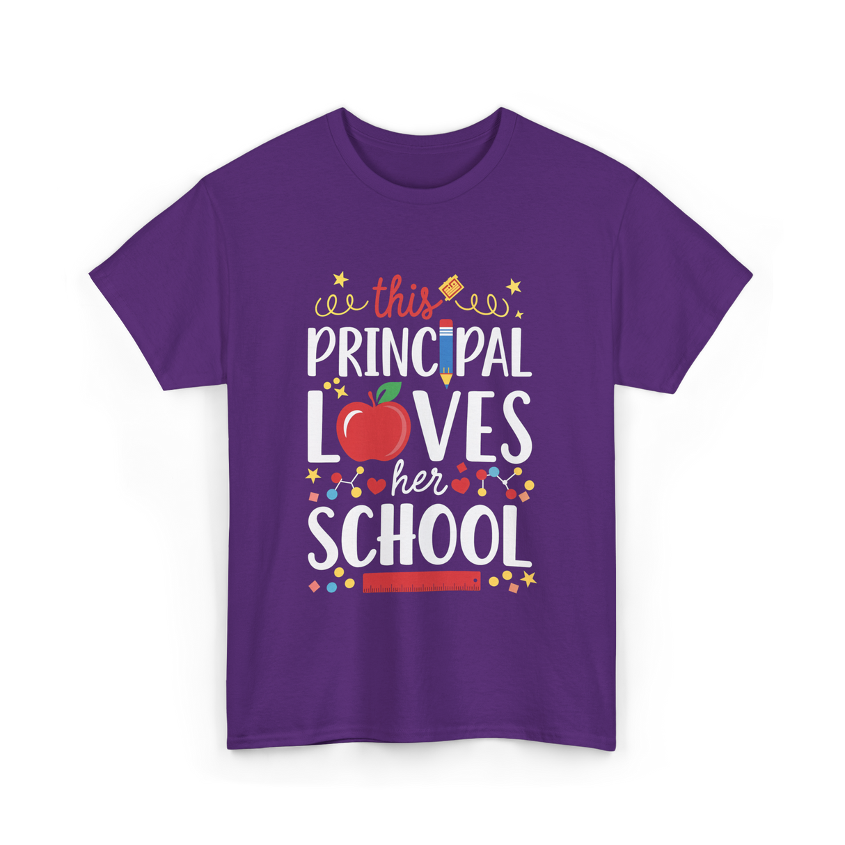 This Principal Loves School Principal T-Shirt - Purple