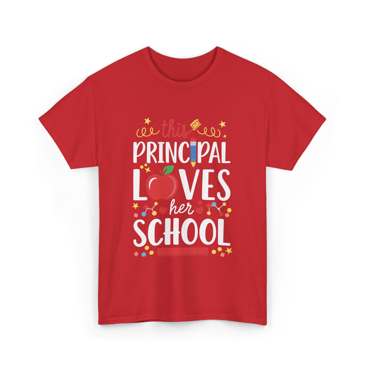 This Principal Loves School Principal T-Shirt - Red