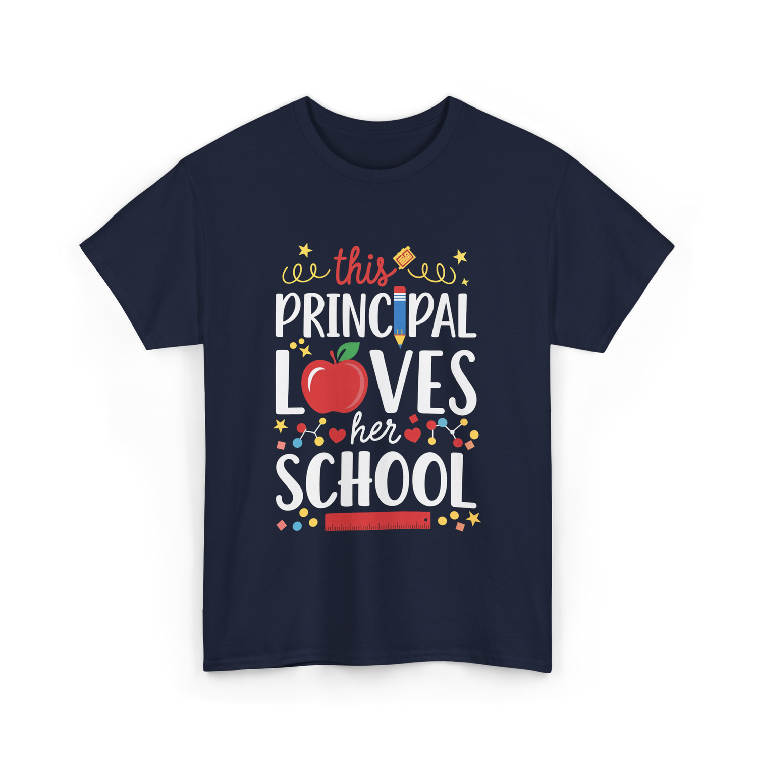 This Principal Loves School Principal T-Shirt - Navy