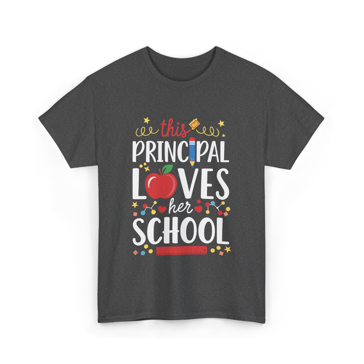 This Principal Loves School Principal T-Shirt - Dark Heather