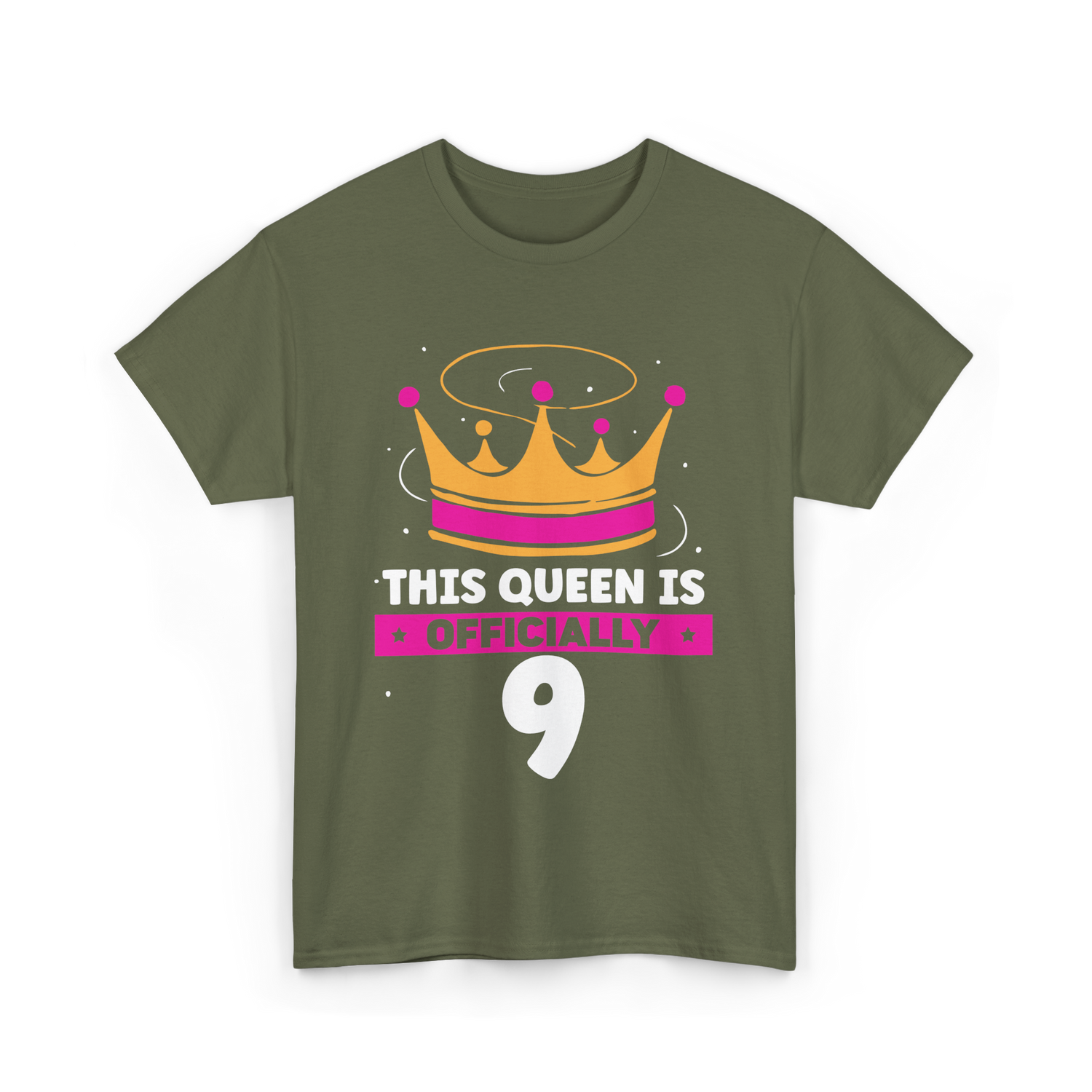 This Queen Is Birthday Celebration T-Shirt - Military Green