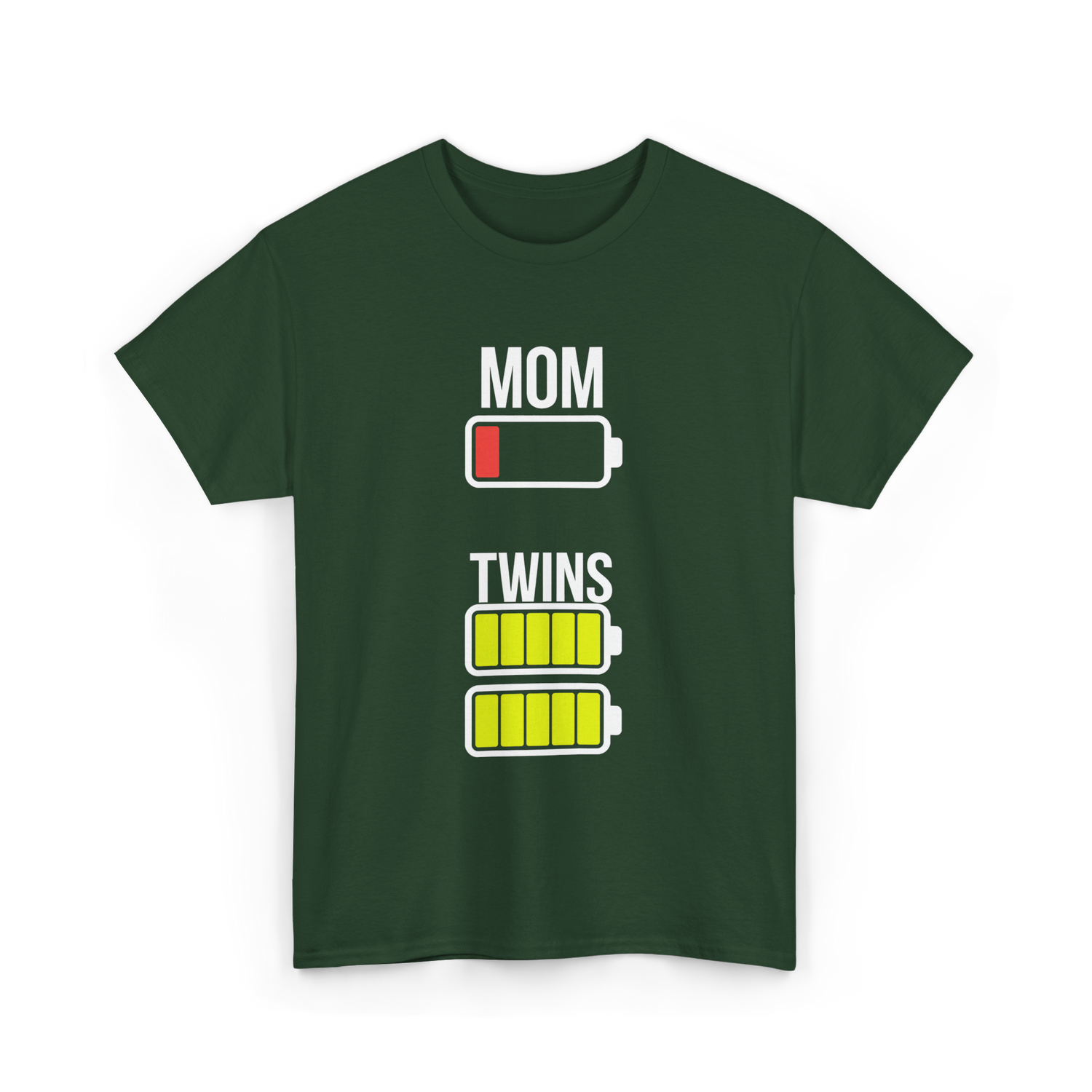 Tired Mom Twins Battery T-Shirt - Forest Green