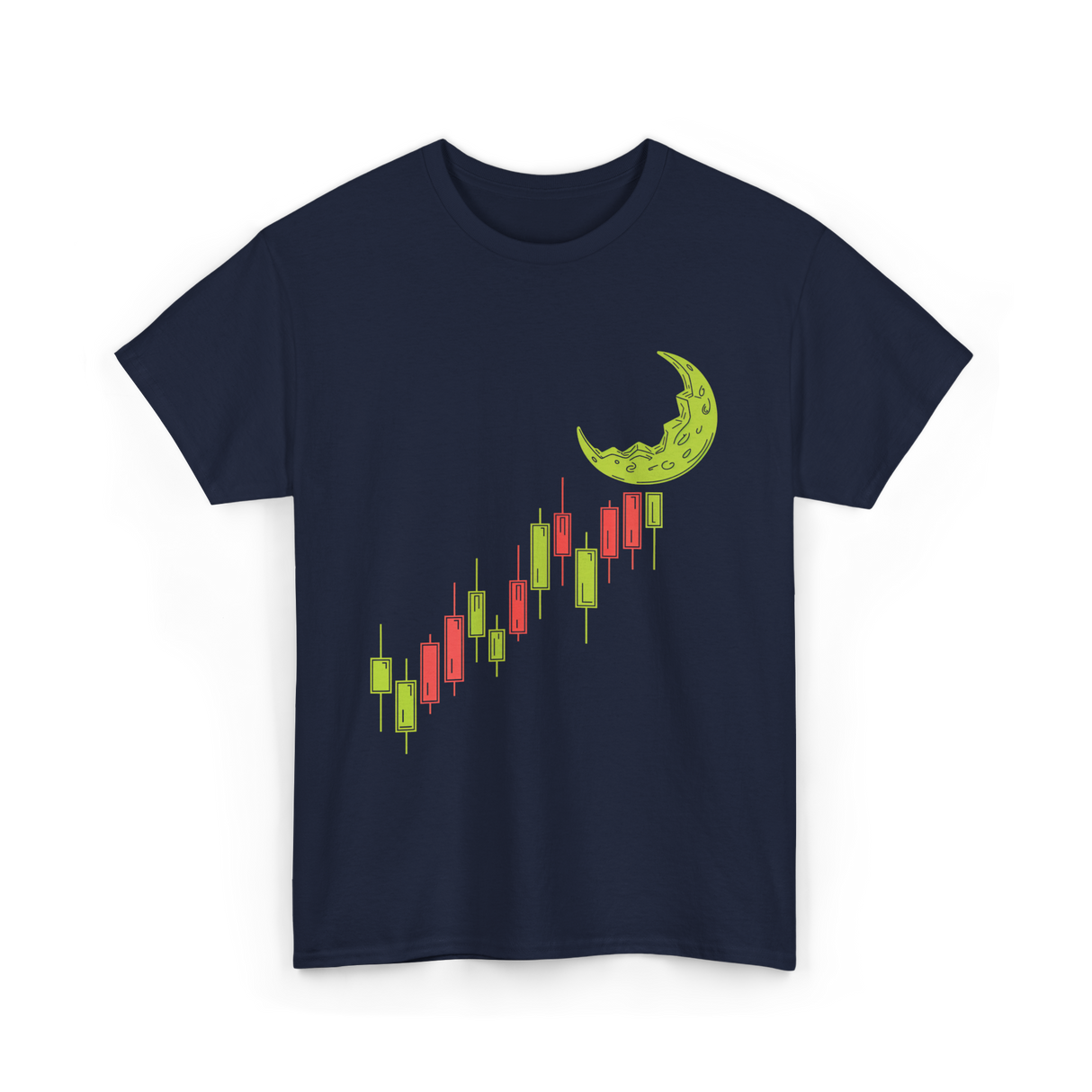 To The Moon Crypto Cryptocurrency T-Shirt - Navy