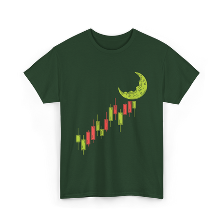 To The Moon Crypto Cryptocurrency T-Shirt - Forest Green