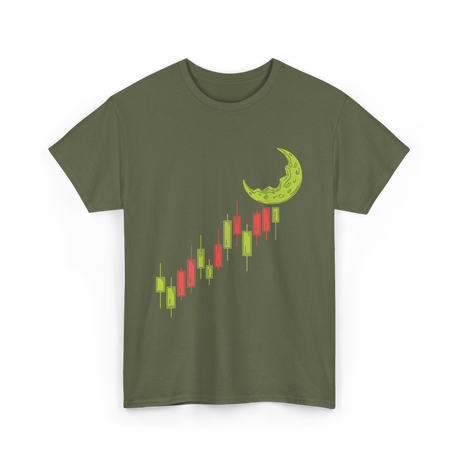 To The Moon Crypto Cryptocurrency T-Shirt - Military Green