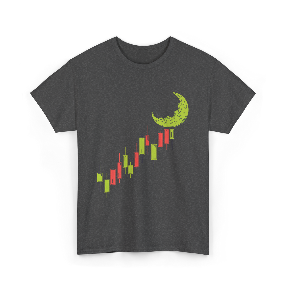 To The Moon Crypto Cryptocurrency T-Shirt - Dark Heather