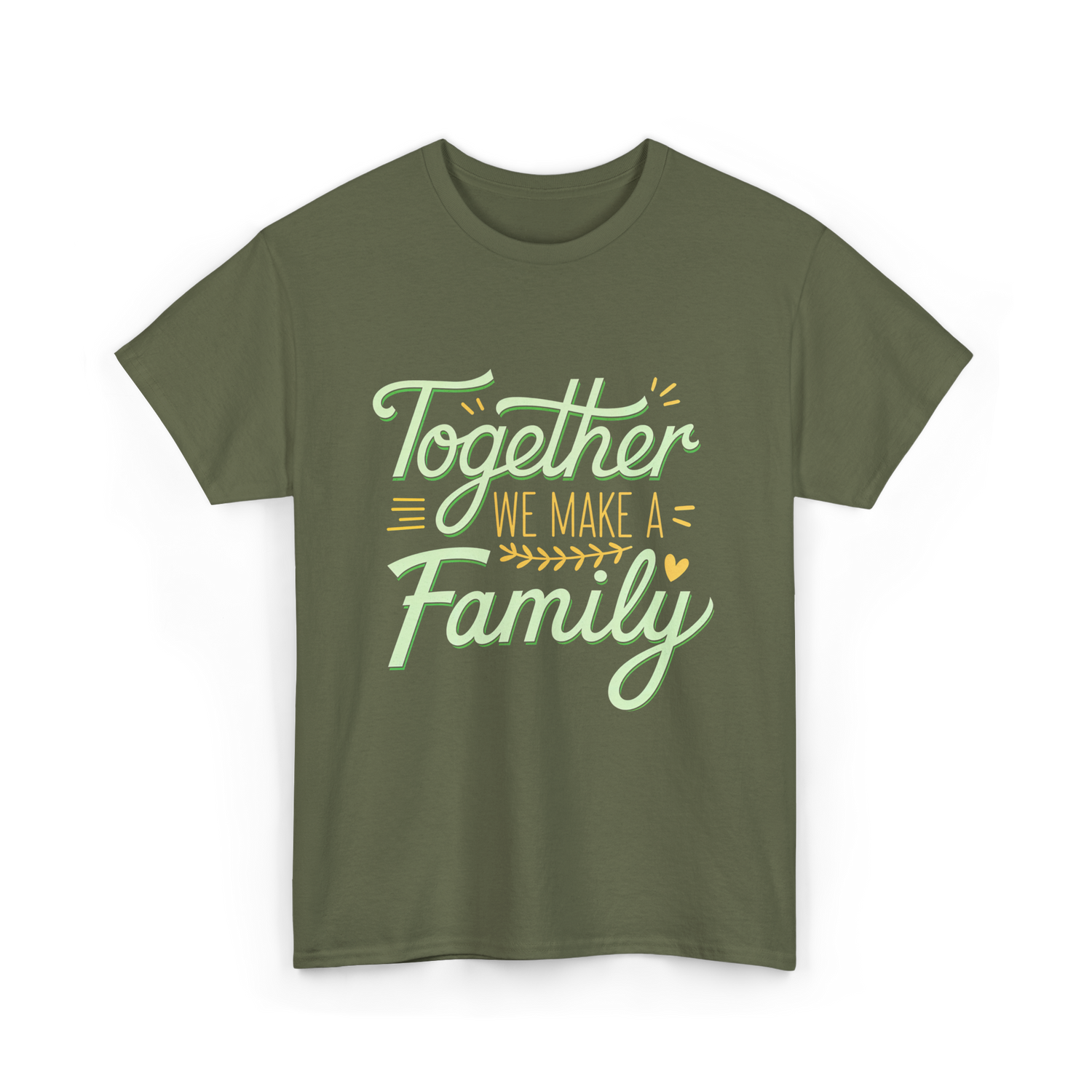 Together A Family T-Shirt - Military Green