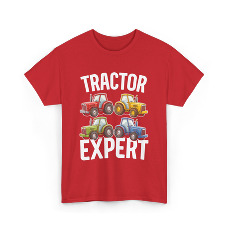 Tractor Expert Kids Tractor T-Shirt - Red