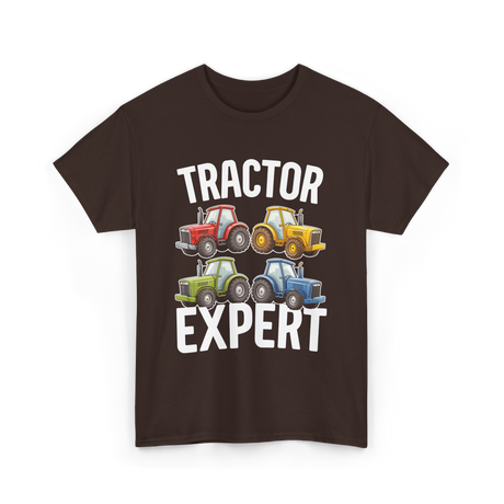 Tractor Expert Kids Tractor T-Shirt - Dark Chocolate