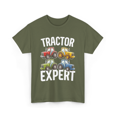 Tractor Expert Kids Tractor T-Shirt - Military Green