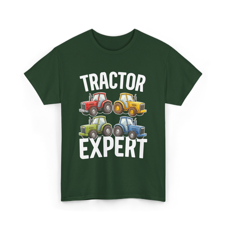 Tractor Expert Kids Tractor T-Shirt - Forest Green