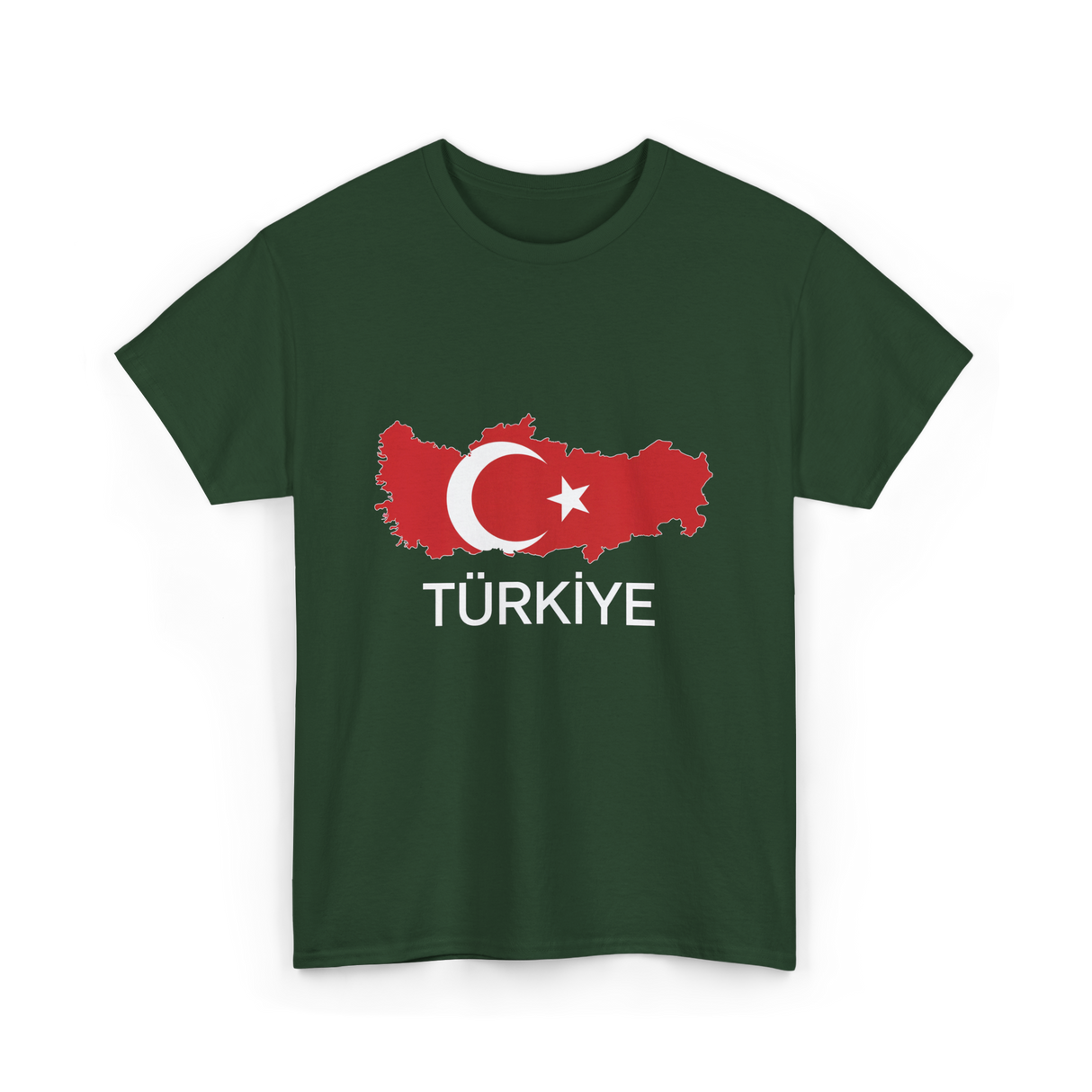 Türkiye Turkey Map National Pride T-Shirt - Forest Green