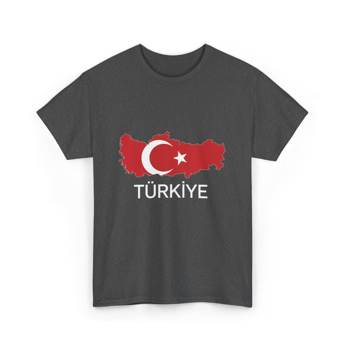 Türkiye Turkey Map National Pride T-Shirt - Dark Heather