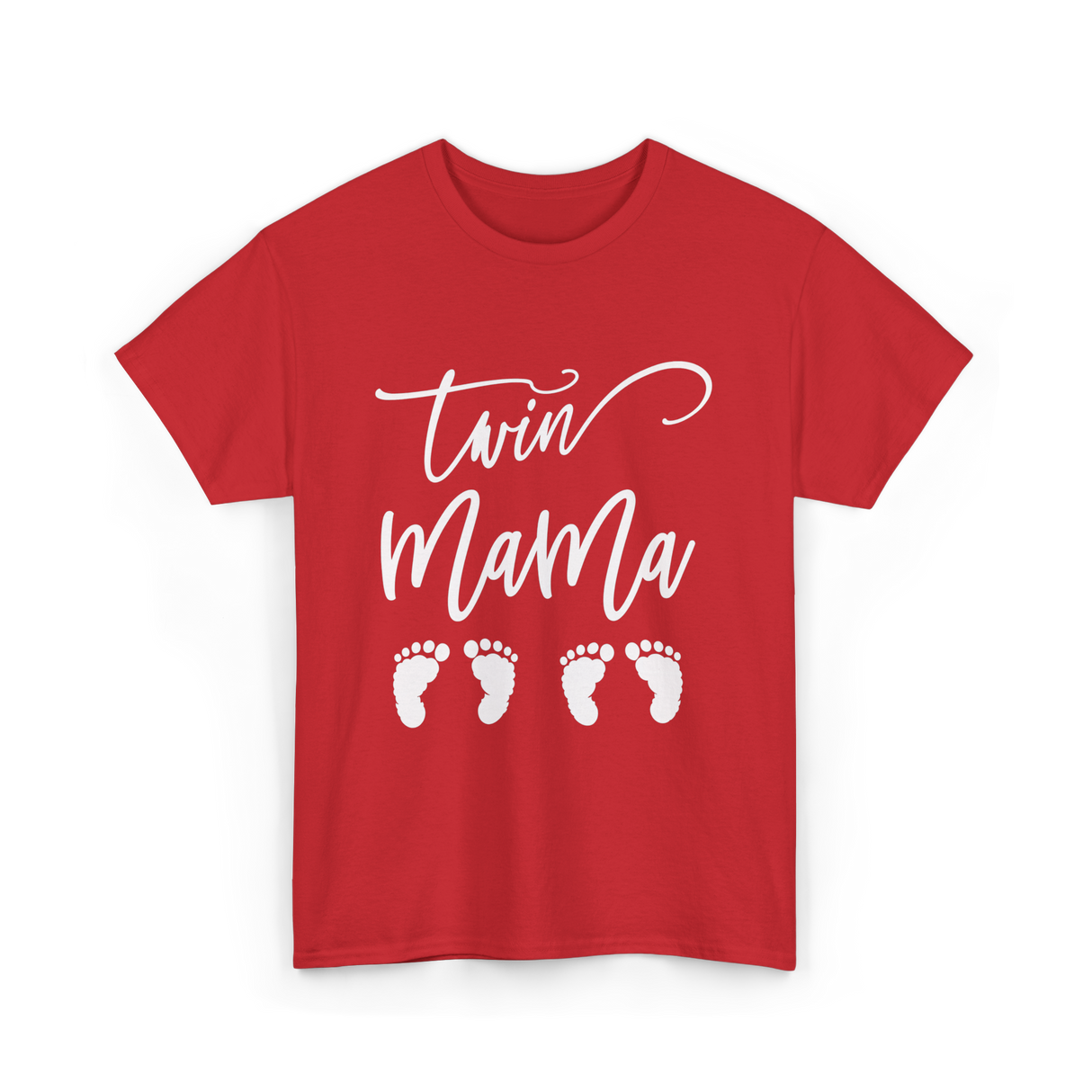 Twin Mama Expecting Twins T-Shirt - Red