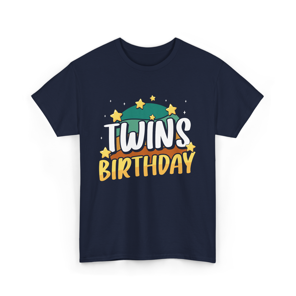 Twins Birthday Celebration Twins T-Shirt - Navy